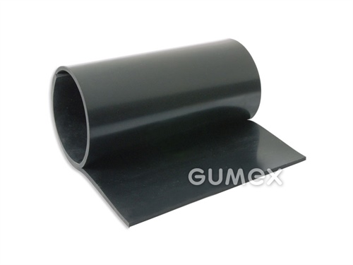 Gummi P534, 0,5mm, 0-lagig, Breite 1400mm, 60°ShA, NBR, Aromatisch 30%, -20°C/+80°C, schwarz, 